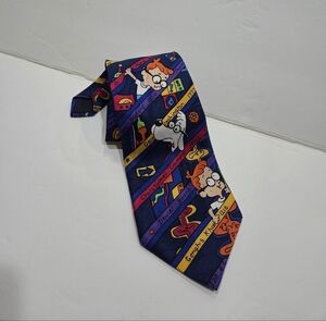 1993 Bolero Rocky And Bollwinkle Colorful Cartoon Character tie 54 in.